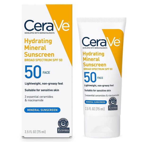 CeraVe Hydrating Mineral Sunscreen SPF 50-Broad Spectrum
