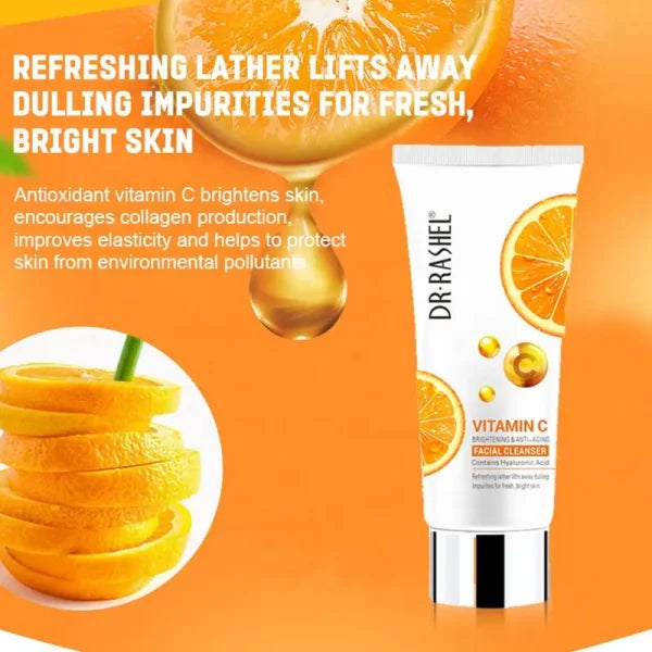 Dr. Rashel Brightening Anti Aging Deep Cleansing Vitamin C Facial Cleanser – 80ml