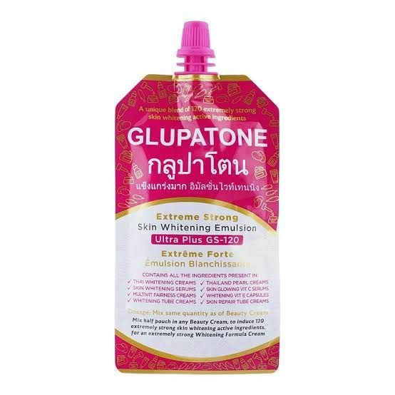 Pack Of 2 Glupatone Extreme Strong Skin Whitening Emulsion Ultra Plus Gs-120 + Homeo Cure Beauty Cream