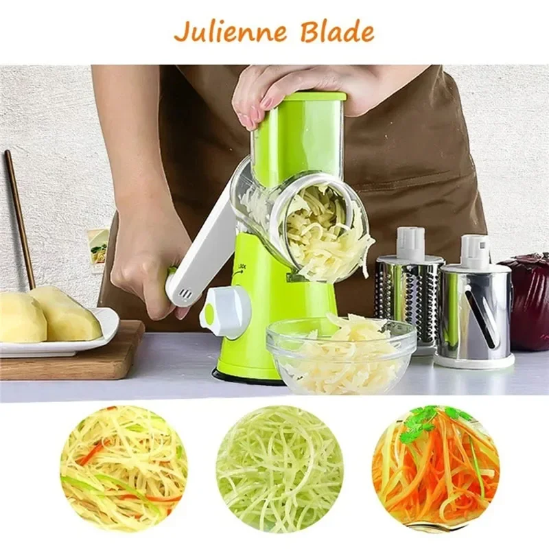 Imported Tabletop Drum Grater | Manual Vegetable Cutter Slicer & Grater | Multi-functional Kitchen Gadget