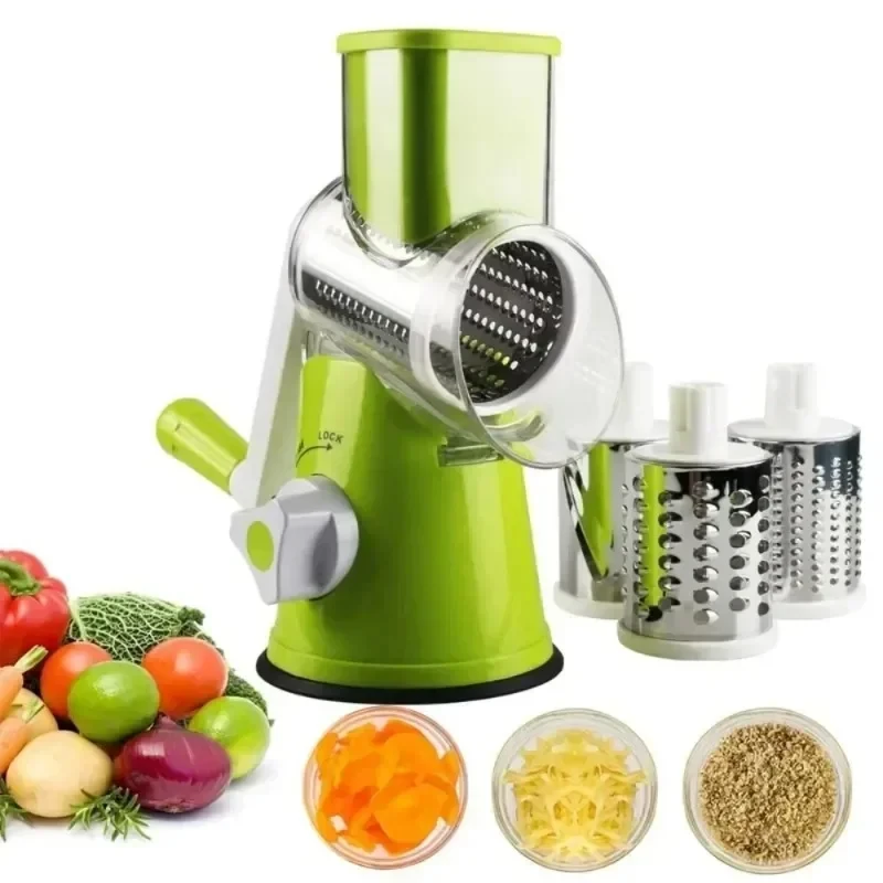 Imported Tabletop Drum Grater | Manual Vegetable Cutter Slicer & Grater | Multi-functional Kitchen Gadget
