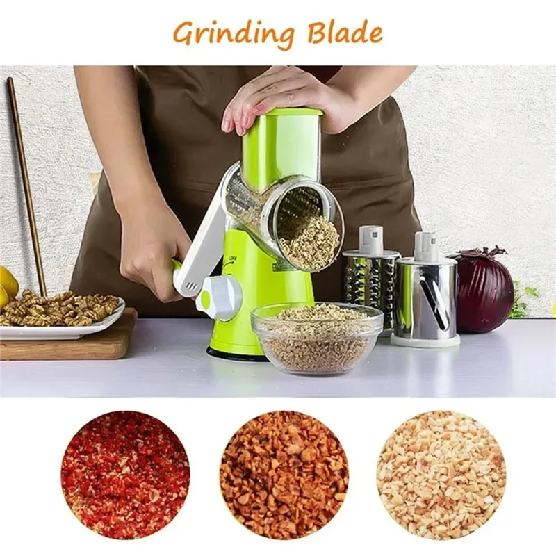 Imported Tabletop Drum Grater | Manual Vegetable Cutter Slicer & Grater | Multi-functional Kitchen Gadget